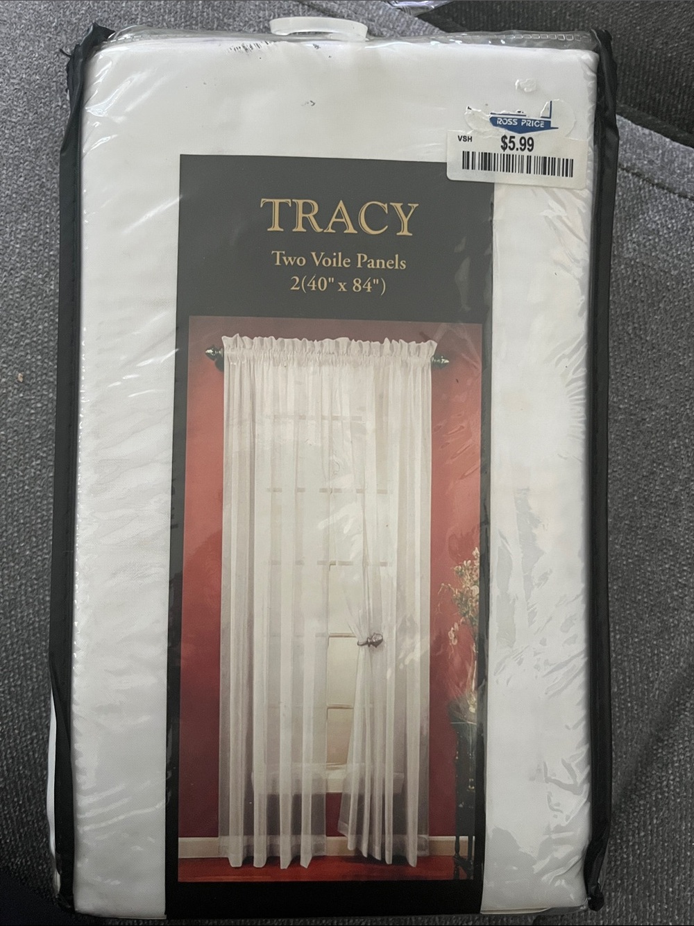 Trac Sheer Voile Curtain Panels - White (Set of 2)